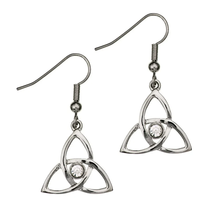 crystal crinan knot earrings