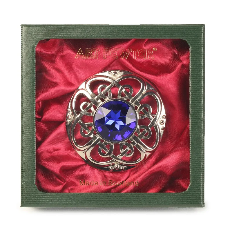 culloden blue plaid brooch