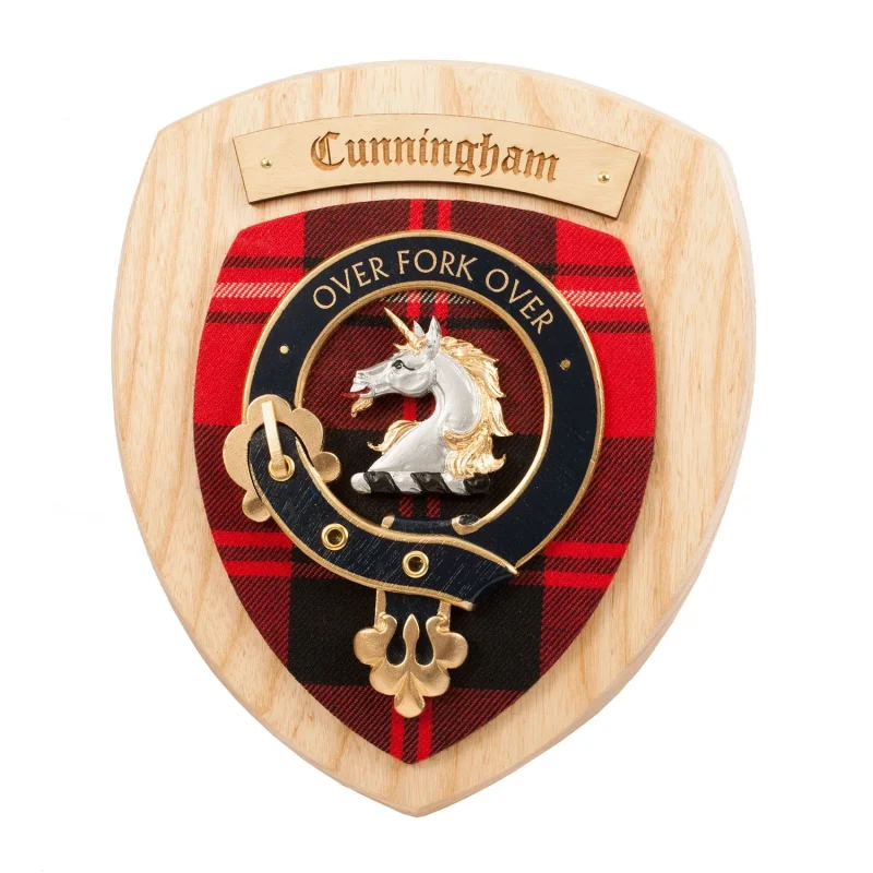 cunningham clan wall plaque scottish heritage decor