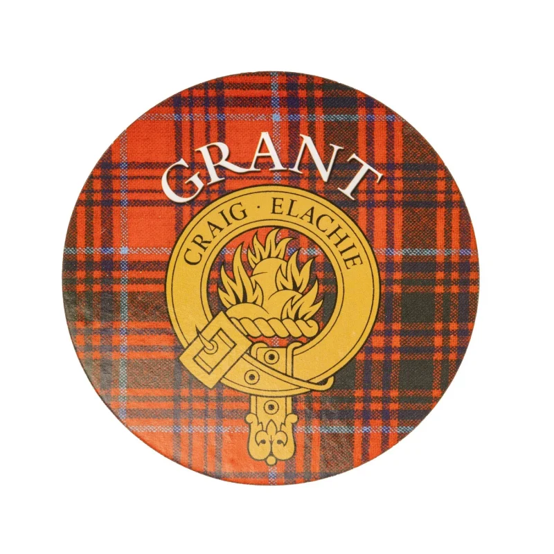 custom clan name round cork coaster grant