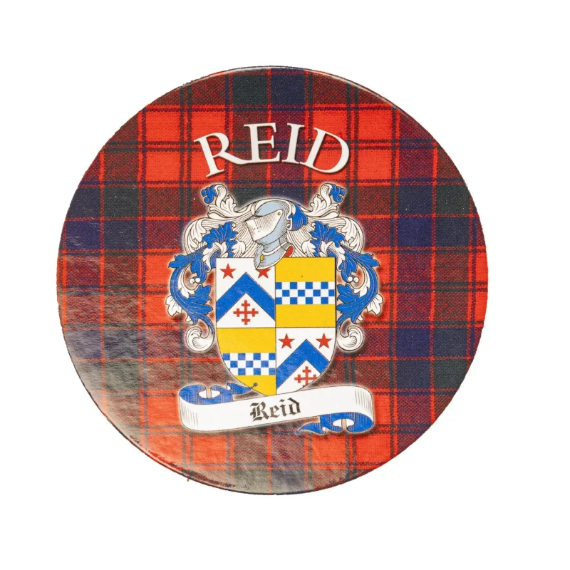 custom reid s family name round cork coaster