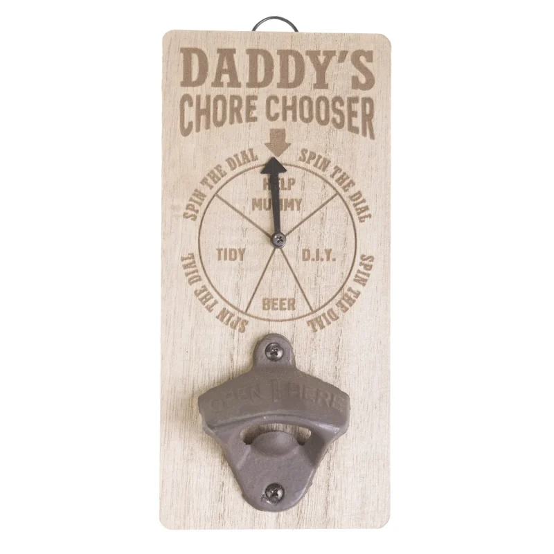 daddy chore chooser bottle opener