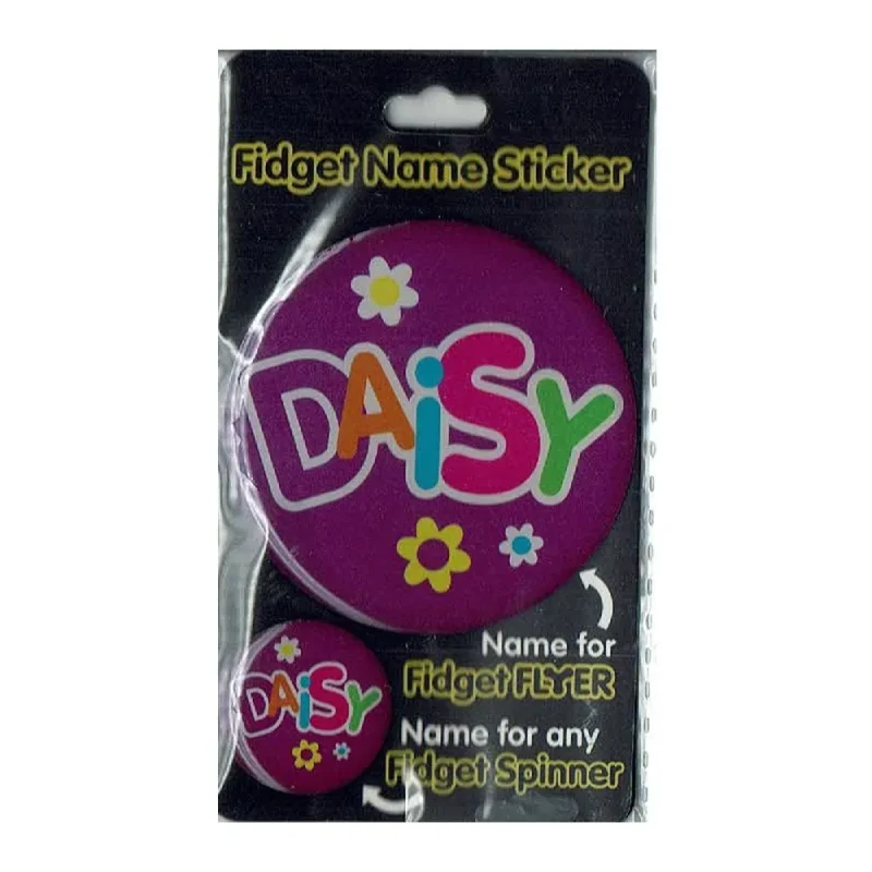 daisy name stickers for fidget flyers