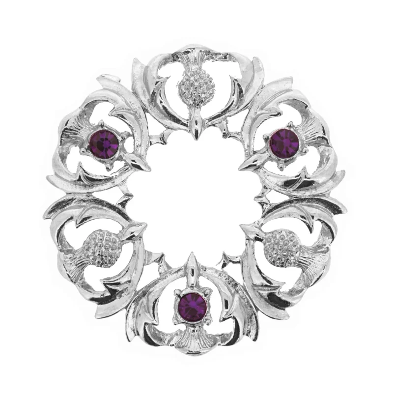 dark amethyst brooch machair design