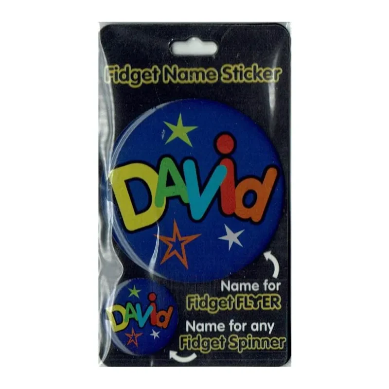 david s fidget flyer name stickers