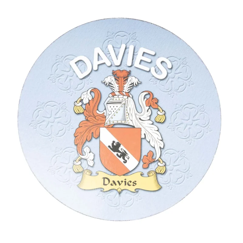 davies clan name round cork coaster