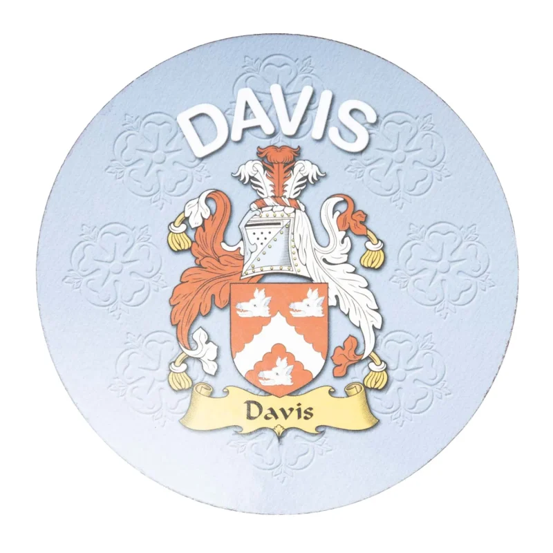 davis family round cork coaster