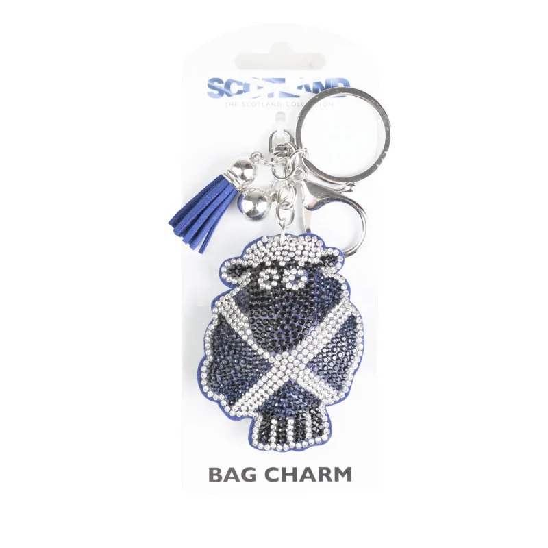 dazzling sheep diamante keyring