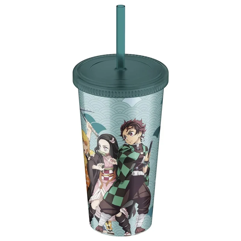 demon slayer tumbler with straw 470ml