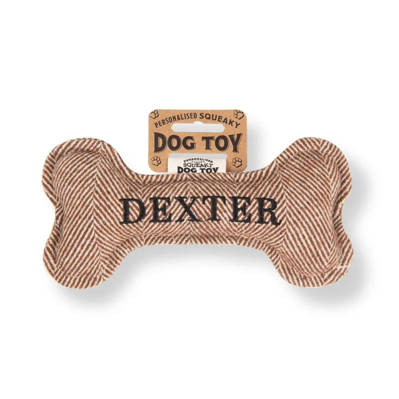 dexter s squeaky bone dog toy