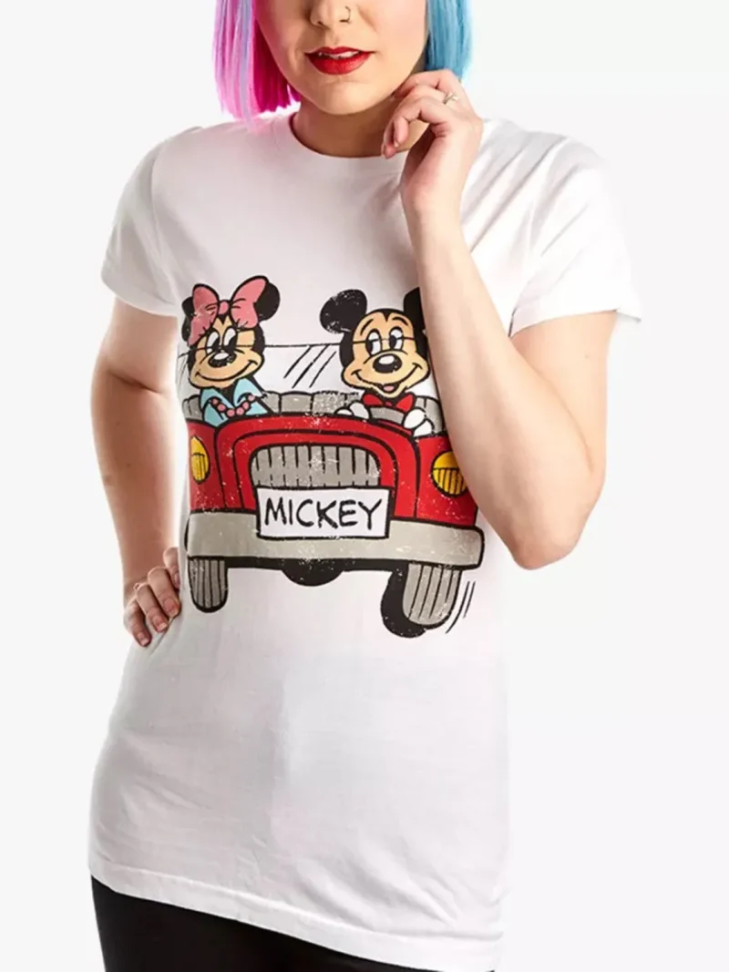 disney mickey minnie car graphic t shirt