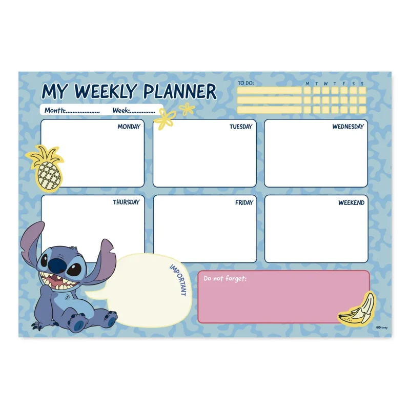 disney stitch tropical weekly organizer