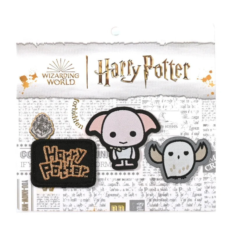 dobby hedwig 3 pack iron on badges