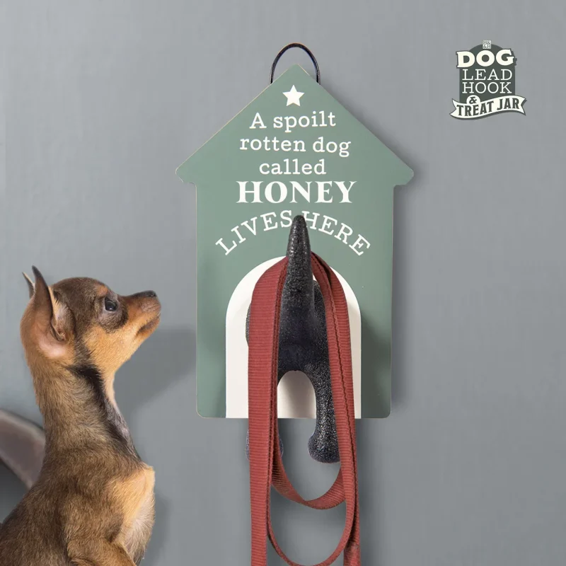 dog lead hooks for home honey finish