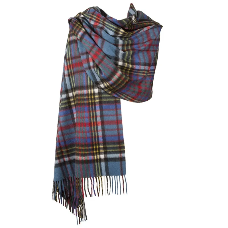 dunedin cashmere big check scarf by anderson