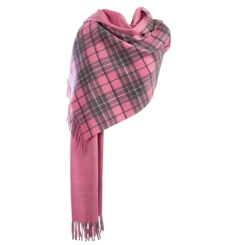 dunedin cashmere double sided stole gresham pink derby pink