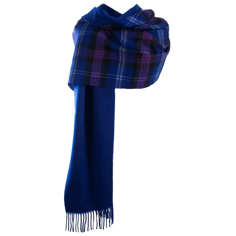 dunedin cashmere double sided stole heritage dark blue