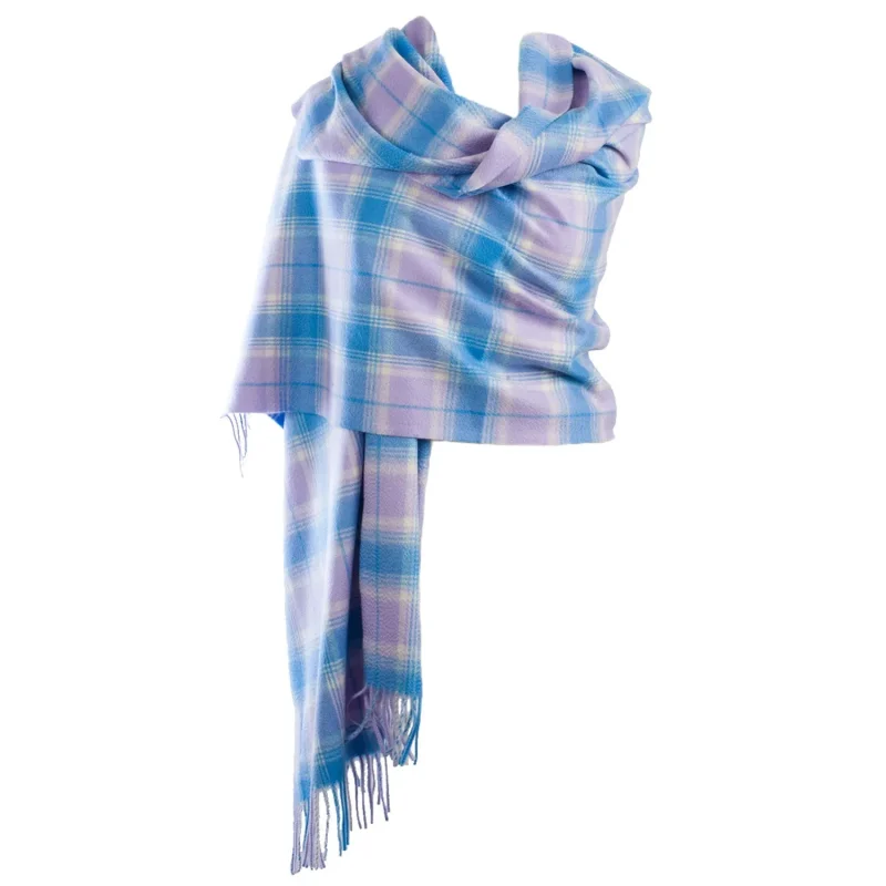 dunedin cashmere scarf borwick lilac blue