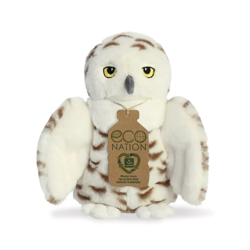 eco friendly 8 snowy owl plush toy