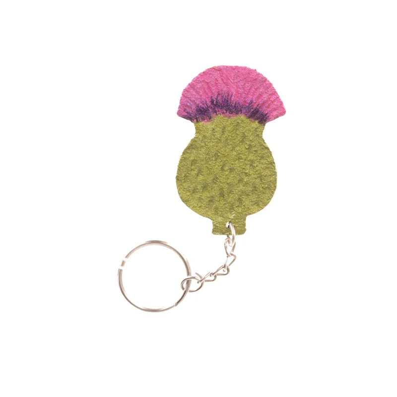 eco friendly thistle keychain