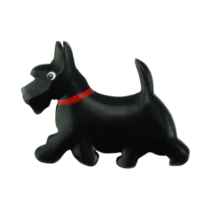 eco friendly wooden scottie dog magnet