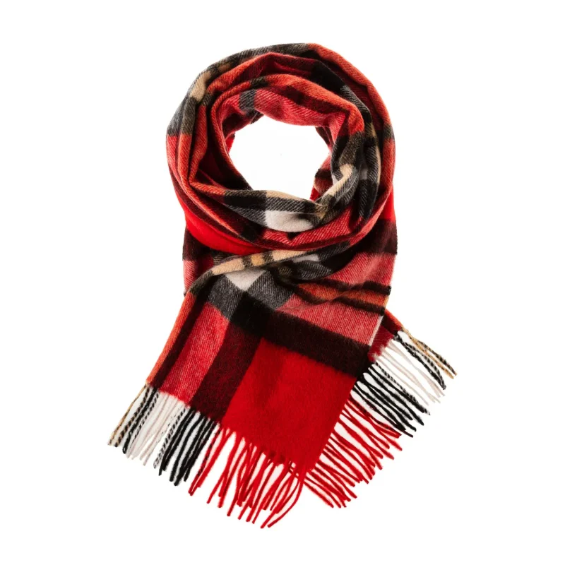 edinburgh 100 cashmere scarf thomson red