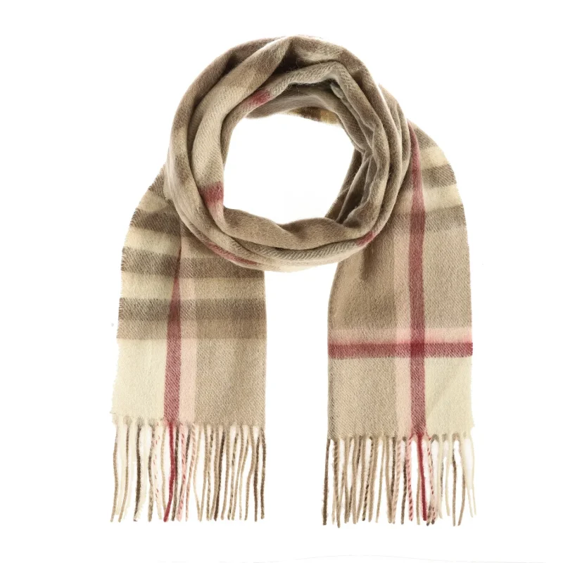 edinburgh 100 lambswool chequered scarf shrimp 24530