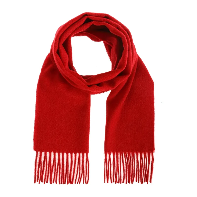 edinburgh 100 lambswool scarf red rouge