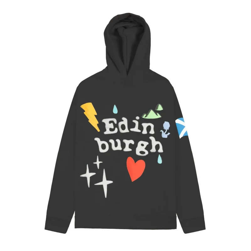 edinburgh 3d puff hooded top charcoal