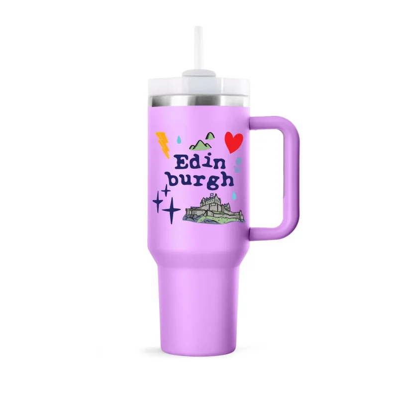 edinburgh 40oz cup w straw violet tulle