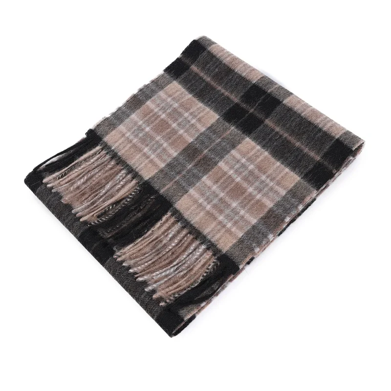 edinburgh black mackellar cashmere scarf