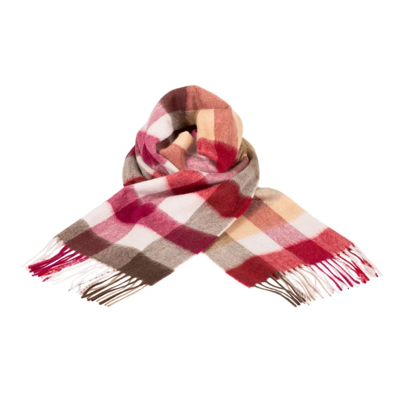 edinburgh cashmere giant checkered scarf