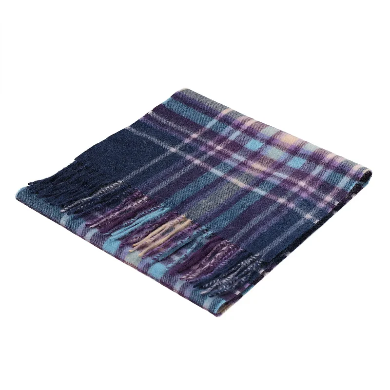 edinburgh cashmere scarf astral carnival check