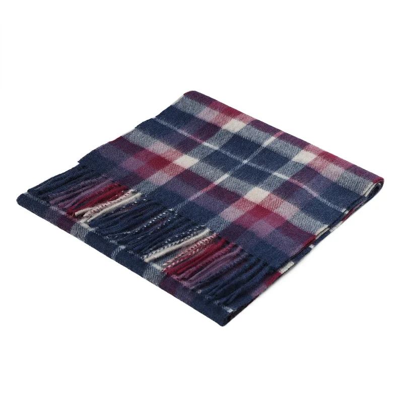 edinburgh cashmere scarf galaxy plaid astral