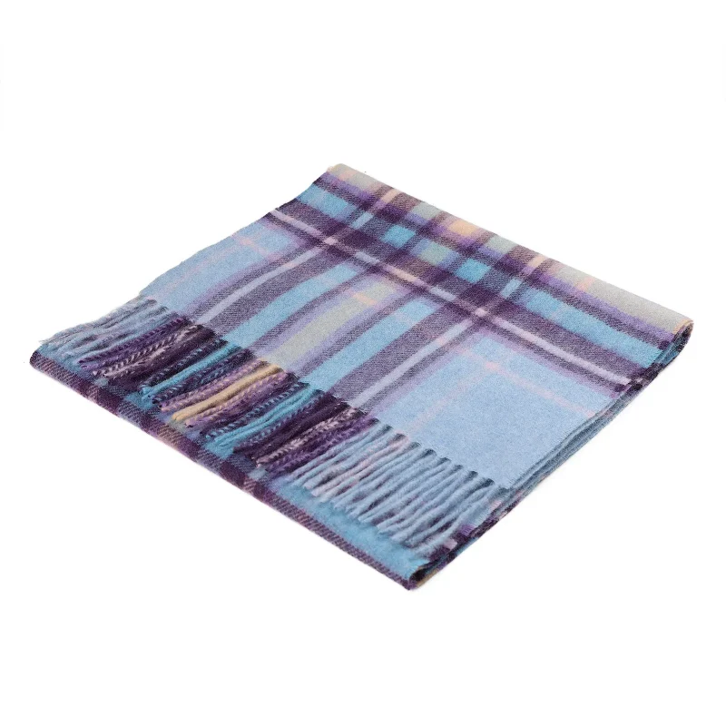 edinburgh cashmere scarf glacier carnival check