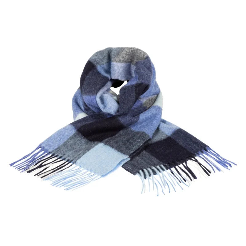 edinburgh cashmere scarf tartan blue green