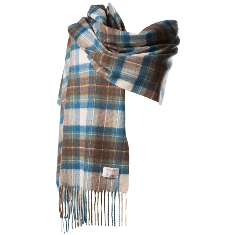 edinburgh cashmere stole stewart blue