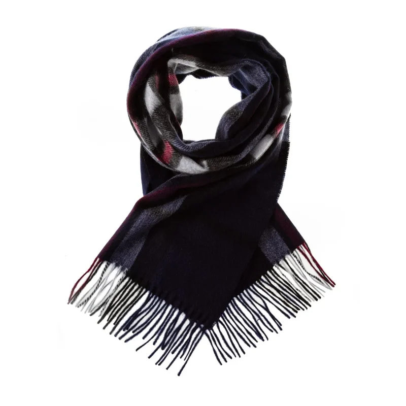 edinburgh cashmere wide scarf thomson navy