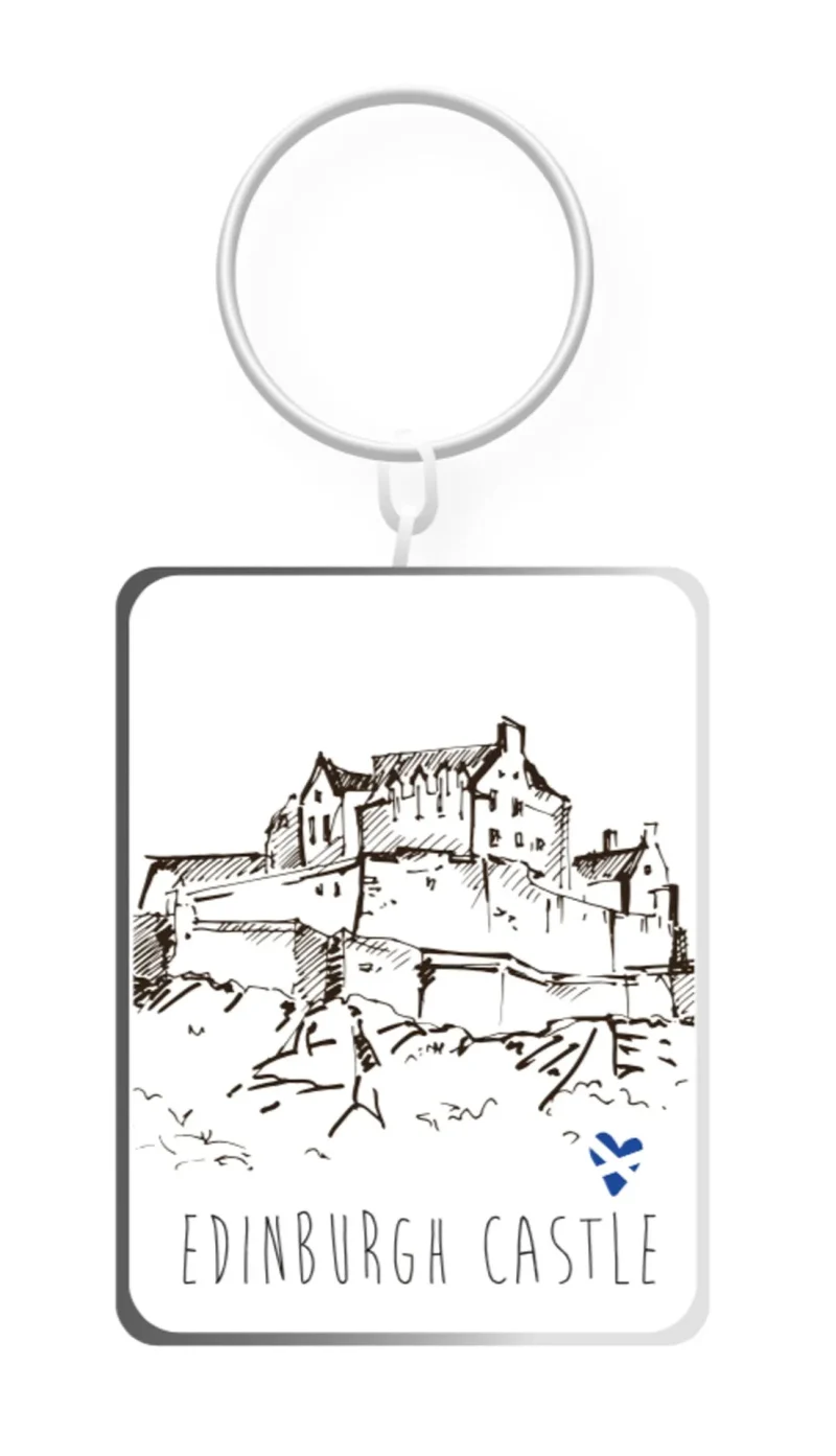 edinburgh castle dual dome keyring