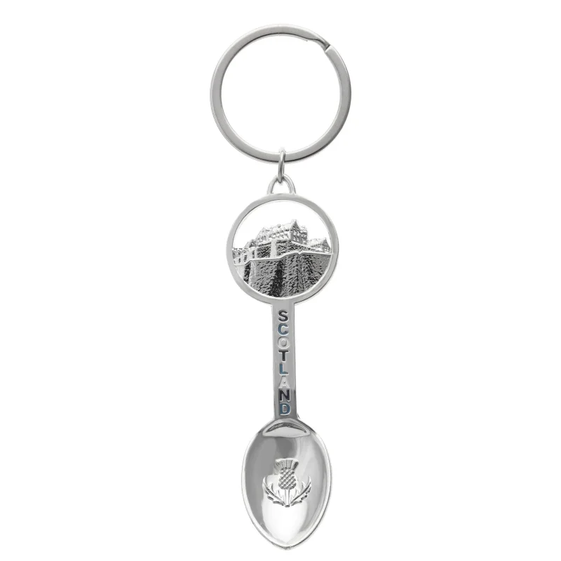 edinburgh castle keyring scotland spoon charm