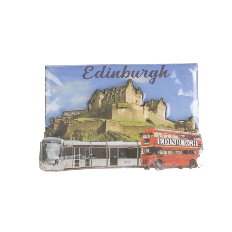 edinburgh castle mdf magnet tram bus design