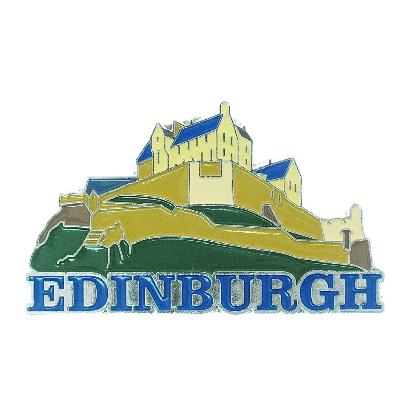 edinburgh castle metal magnet