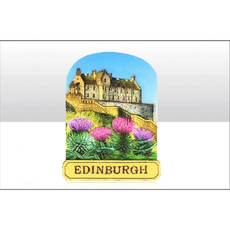 edinburgh castle resin fridge magnet