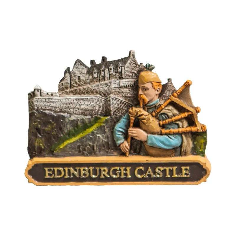 edinburgh castle scottish piper decor magnet