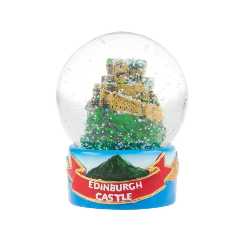 edinburgh castle snow globe large detailed