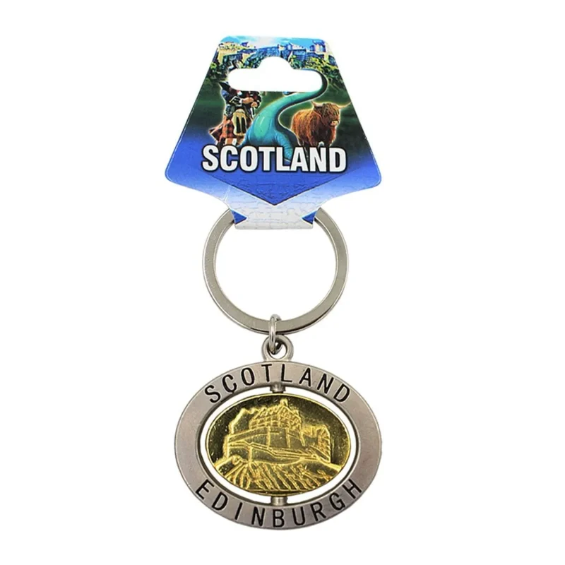 edinburgh castle spinner keyring