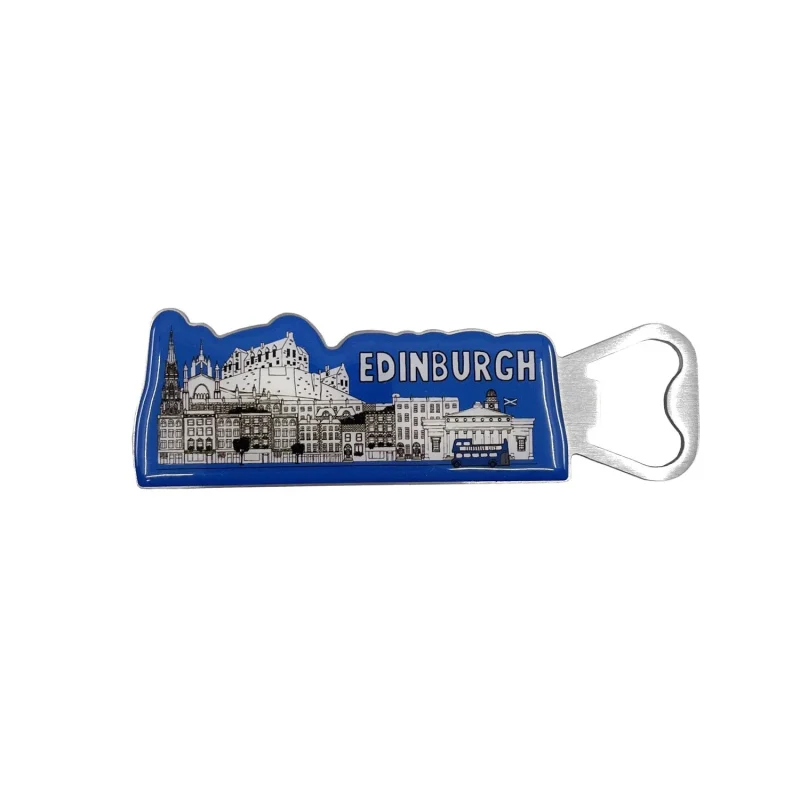 edinburgh cityscape bottle opener