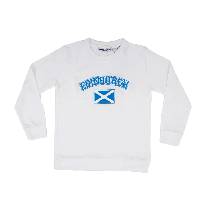 edinburgh flag long sleeve kids t shirt