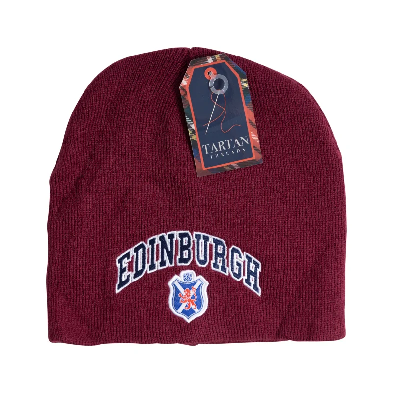 edinburgh flag shield lion beanie hat