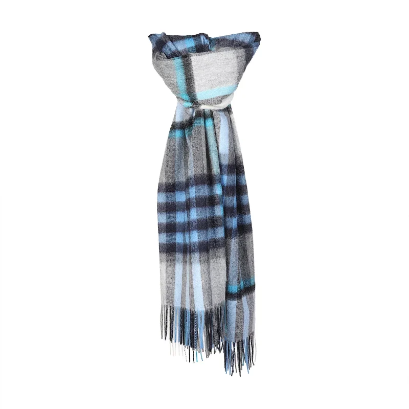 edinburgh lambswool checkered blue stole